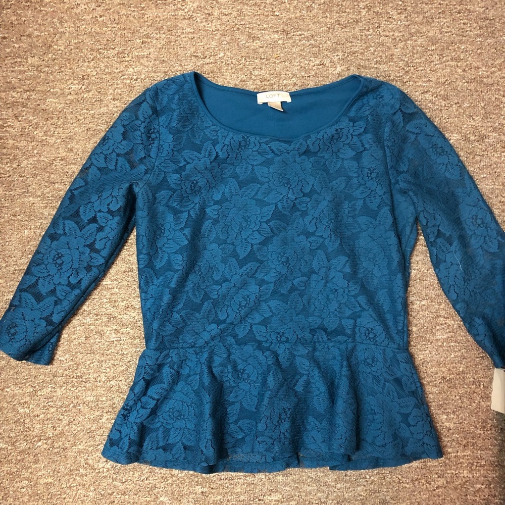 Beautiful flowered peplum blouse